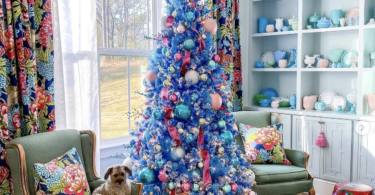 blue christmas tree